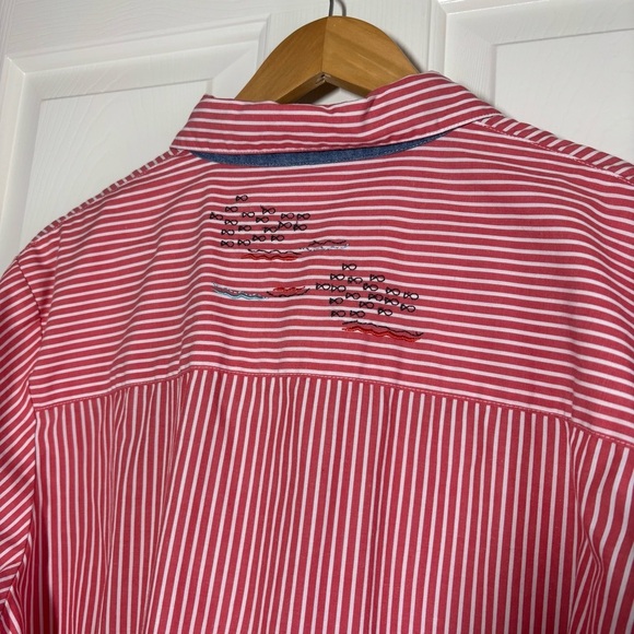 Vintage Embroidered Nautical Blouse Large Graff Button Down Red Coastal Novelty - Picture 8 of 12